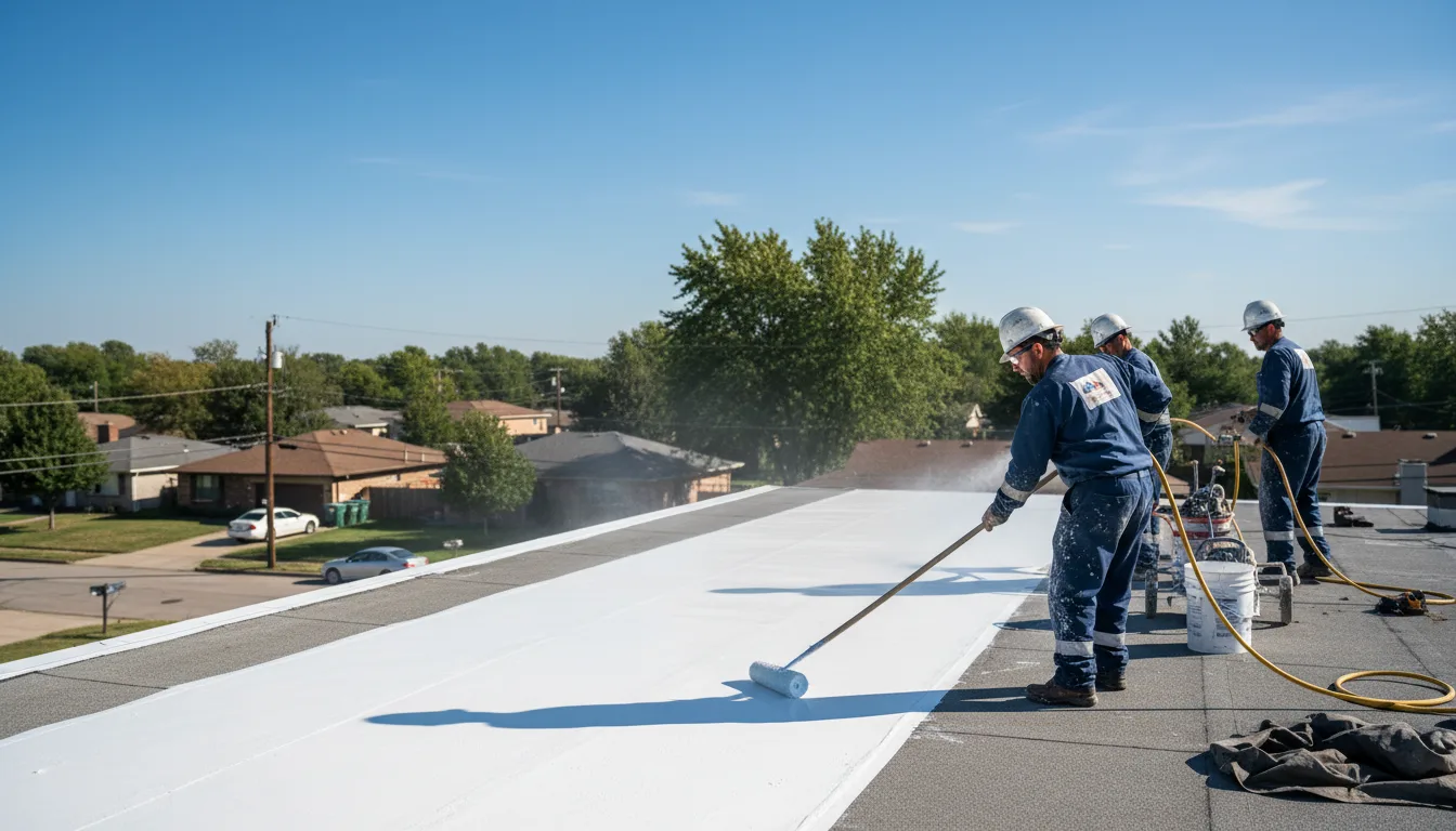 Commercial roof coating in Vilonia, AR near me